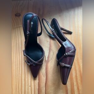 Call it spring vegan leather sling backs